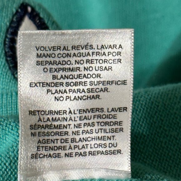 Alfred Dunner size XL green appliqué attached beaded necklace 3/4 sleeve sweater - Picture 7 of 8